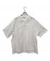 TOMORROW LAND（トゥモローランド）の古着「半袖シャツ/200/2ポプリン レースアッププルオーバーショートスリーブシャツ」｜ホワイト
