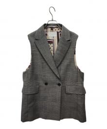 TOMORROW LAND（トゥモローランド）の古着「英式織 ワイドベスト」｜グレー