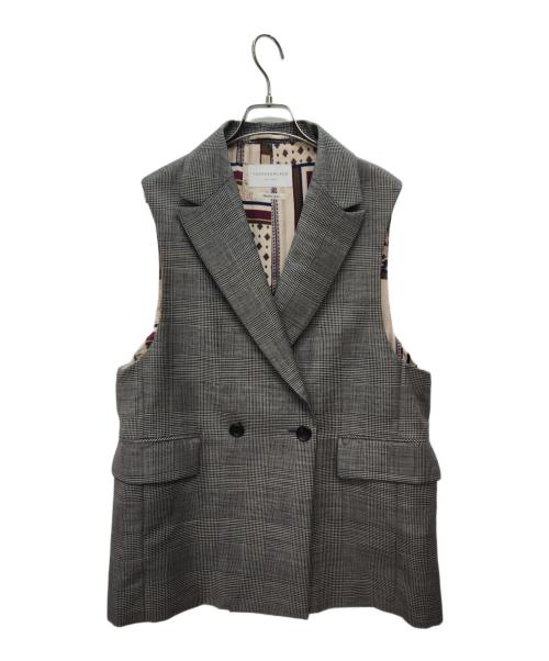 TOMORROW LAND（トゥモローランド）TOMORROW LAND (トゥモローランド) 英式織 ワイドベスト グレー サイズ:Sの古着・服飾アイテム