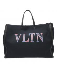 VALENTINO（ヴァレンティノ）の古着「VLTNトートバッグ」｜ブラック