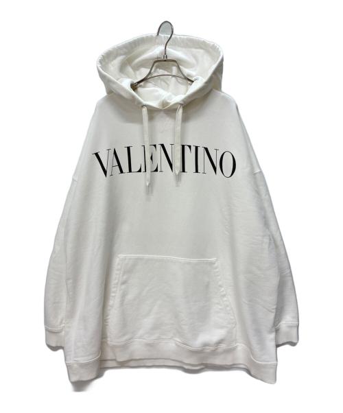 VALENTINO（ヴァレンティノ）VALENTINO (ヴァレンティノ) プルオーバーパーカー ホワイト サイズ:Sの古着・服飾アイテム