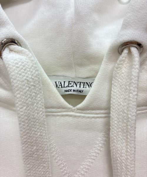 VALENTINO（ヴァレンティノ）VALENTINO (ヴァレンティノ) プルオーバーパーカー ホワイト サイズ:Sの古着・服飾アイテム