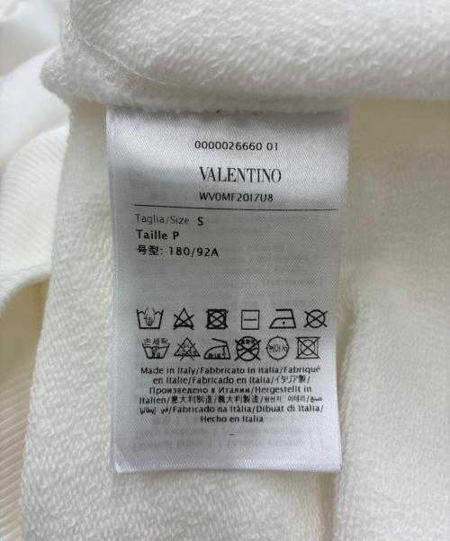 VALENTINO（ヴァレンティノ）VALENTINO (ヴァレンティノ) プルオーバーパーカー ホワイト サイズ:Sの古着・服飾アイテム