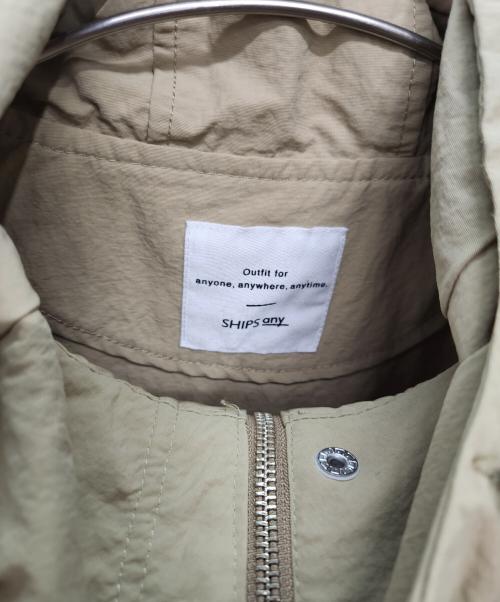 SHIPS any（シップスエニィ）SHIPS any (シップスエニィ) オーバー フーディ ブルゾン コート ベージュ サイズ:FREEの古着・服飾アイテム