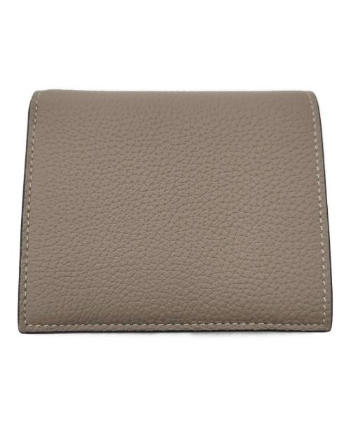 bonaventura（ボナベンチュラ）BONAVENTURA (ボナベンチュラ) 2つ折り財布　バイフォールドウォレット グレージュ×イエローの古着・服飾アイテム