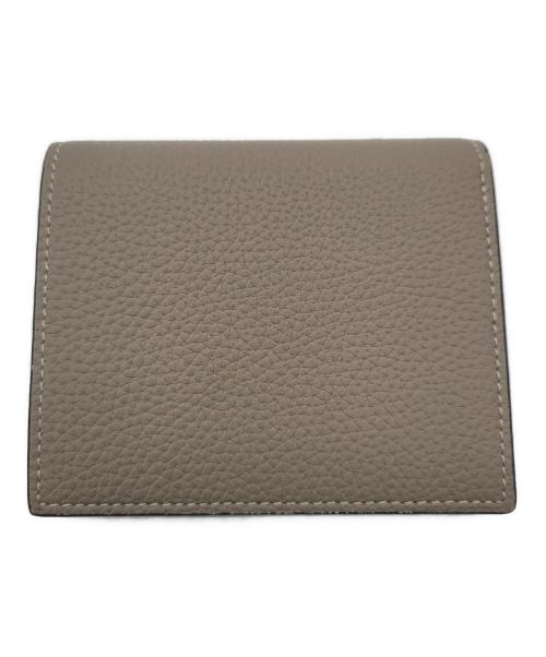 bonaventura（ボナベンチュラ）BONAVENTURA (ボナベンチュラ) 2つ折り財布　バイフォールドウォレット グレージュ×イエローの古着・服飾アイテム