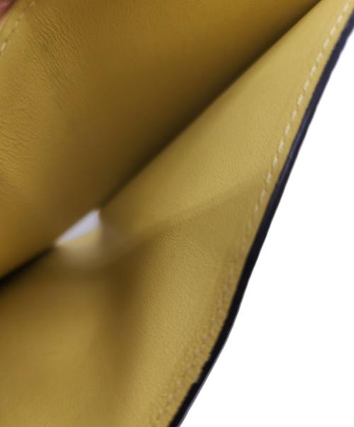 bonaventura（ボナベンチュラ）BONAVENTURA (ボナベンチュラ) 2つ折り財布　バイフォールドウォレット グレージュ×イエローの古着・服飾アイテム