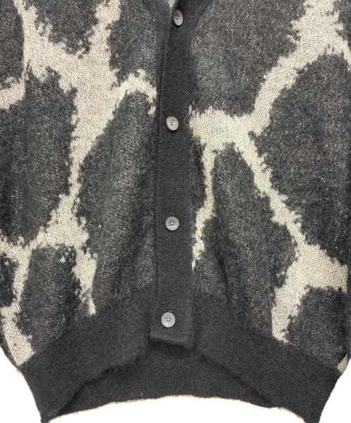 MAISON SPECIAL（メゾンスペシャル）MAISON SPECIAL (メゾンスペシャル) ジラフ プライムオーバー モヘヤ ニット カーディガン ブラック×グレー サイズ:02の古着・服飾アイテム
