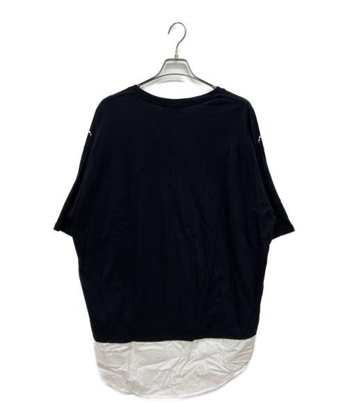gomme HOMME（ゴム オム）gomme homme (ゴム オム) ドット レイヤードカットソー ブラック サイズ:Mの古着・服飾アイテム