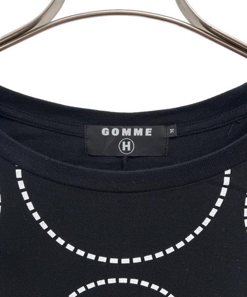 gomme HOMME（ゴム オム）gomme homme (ゴム オム) ドット レイヤードカットソー ブラック サイズ:Mの古着・服飾アイテム
