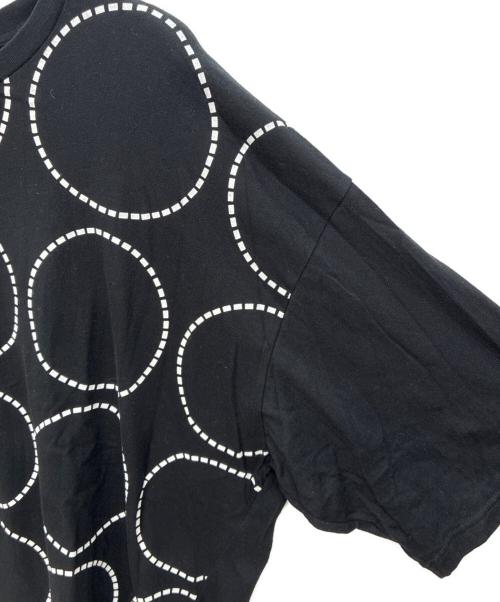 gomme HOMME（ゴム オム）gomme homme (ゴム オム) ドット レイヤードカットソー ブラック サイズ:Mの古着・服飾アイテム