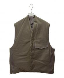 TOMORROW LAND（トゥモローランド）の古着「ポリエステルツイル ベストアウター」｜グリーン