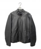 EMPORIO ARMANIエンポリオアルマーニ）の古着「シングルライダースジャケット」｜ブラック