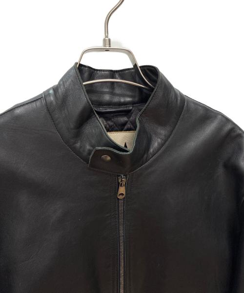 EMPORIO ARMANI（エンポリオアルマーニ）EMPORIO ARMANI (エンポリオアルマーニ) シングルライダースジャケット ブラック サイズ:46の古着・服飾アイテム
