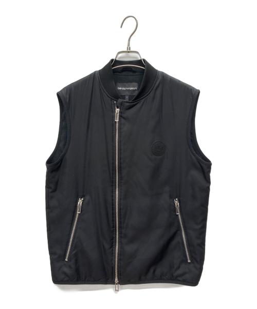 EMPORIO ARMANI（エンポリオアルマーニ）EMPORIO ARMANI (エンポリオアルマーニ) 中綿ベスト ブラック サイズ:Mの古着・服飾アイテム