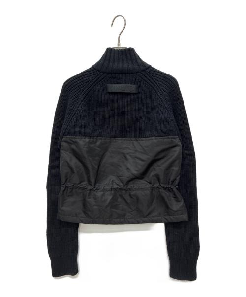 DIESEL（ディーゼル）DIESEL (ディーゼル) 切替ニットジャケット ブラック サイズ:XSの古着・服飾アイテム