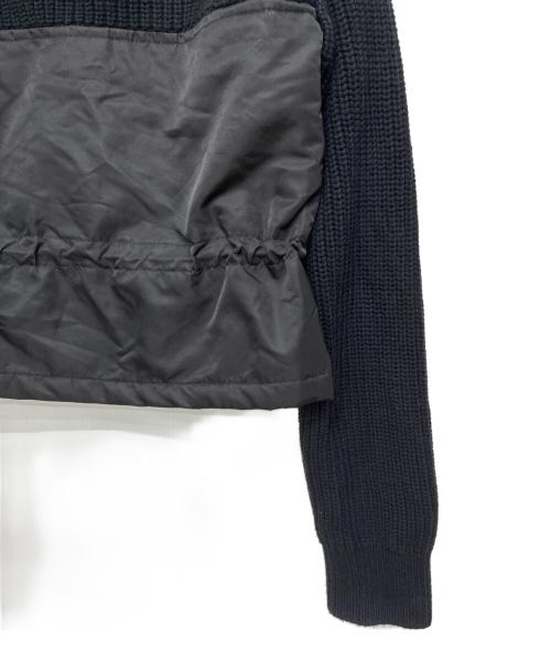 DIESEL（ディーゼル）DIESEL (ディーゼル) 切替ニットジャケット ブラック サイズ:XSの古着・服飾アイテム