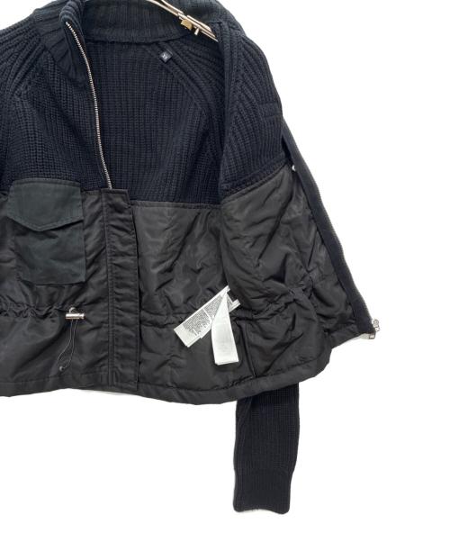 DIESEL（ディーゼル）DIESEL (ディーゼル) 切替ニットジャケット ブラック サイズ:XSの古着・服飾アイテム