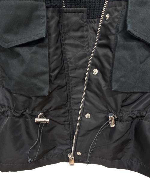 DIESEL（ディーゼル）DIESEL (ディーゼル) 切替ニットジャケット ブラック サイズ:XSの古着・服飾アイテム