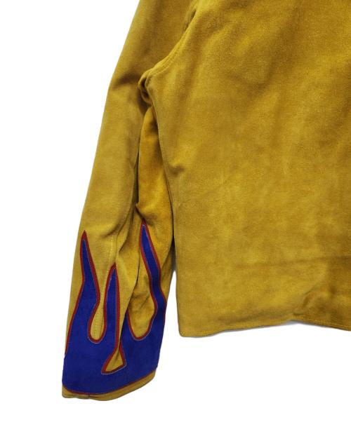 EV BRAVADO（エブ ブラバド）EV BRAVADO (エブ ブラバド) ETERNAL FLAME レザージャケット イエロー サイズ:Mの古着・服飾アイテム