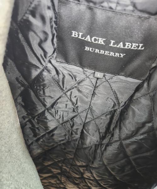 BURBERRY BLACK LABEL（バーバリーブラックレーベル）BURBERRY BLACK LABEL (バーバリーブラックレーベル) ウールハーフコート グレー サイズ:Lの古着・服飾アイテム