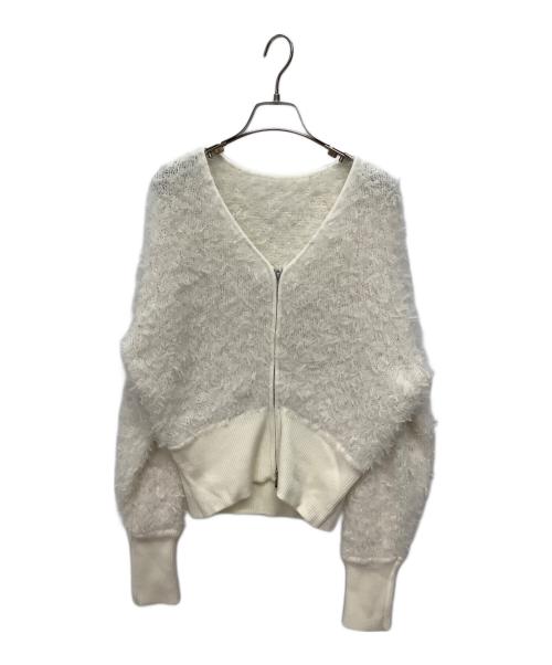 CAPRICIEUX LE'MAGE（カプリシューレマージュ）CAPRICIEUX LE'MAGE (カプリシューレマージュ) 厚手カーディガン ホワイト サイズ:Freeの古着・服飾アイテム
