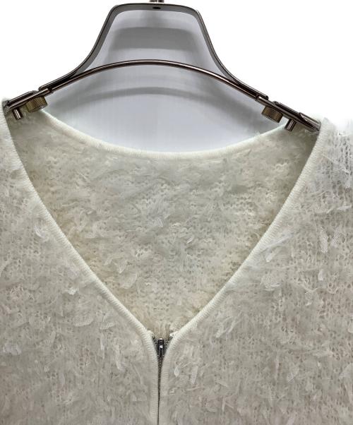 CAPRICIEUX LE'MAGE（カプリシューレマージュ）CAPRICIEUX LE'MAGE (カプリシューレマージュ) 厚手カーディガン ホワイト サイズ:Freeの古着・服飾アイテム