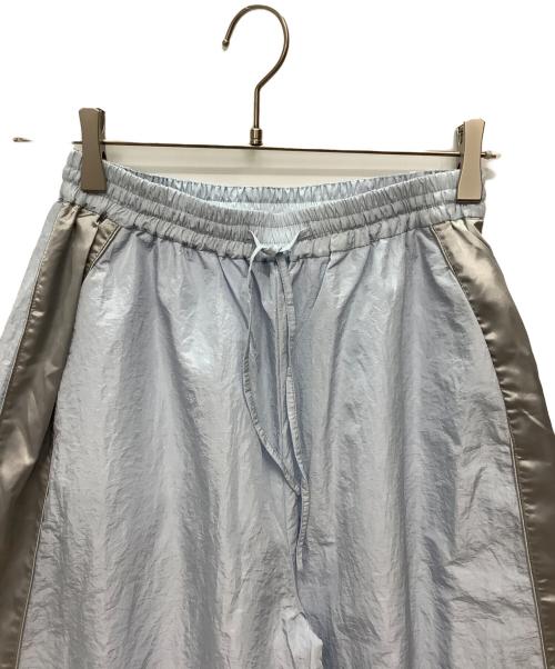 miicielmyum（miicielmyum）miicielmyum (miicielmyum) サテンラインワイドパンツ スカイブルー サイズ:Freeの古着・服飾アイテム