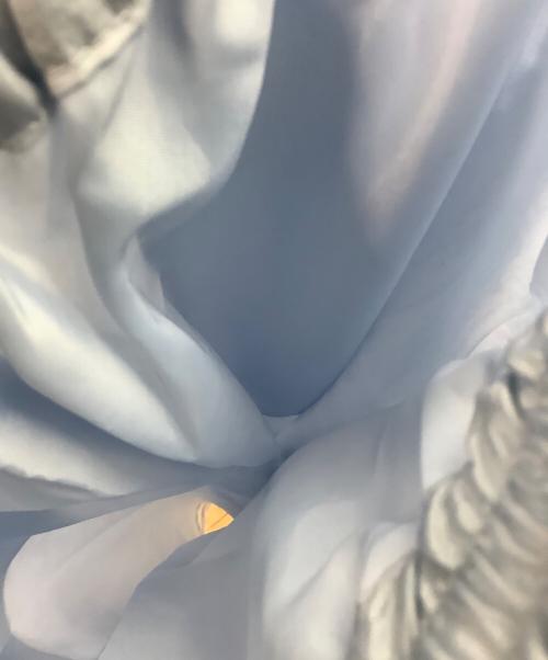 miicielmyum（miicielmyum）miicielmyum (miicielmyum) サテンラインワイドパンツ スカイブルー サイズ:Freeの古着・服飾アイテム