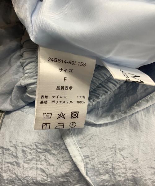 miicielmyum（miicielmyum）miicielmyum (miicielmyum) サテンラインワイドパンツ スカイブルー サイズ:Freeの古着・服飾アイテム