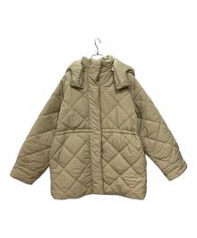 mystic（ミスティック）の古着「キルティングフードコート」｜ベージュ
