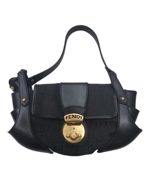 FENDI（フェンディ）FENDI (フェンディ) ズッキーノ バケット ワンショルダーバッグ ブラックの古着・服飾アイテム