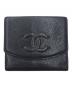 CHANEL（シャネル）の古着「ココマーク キャビアスキン 2つ折り財布」｜ブラック