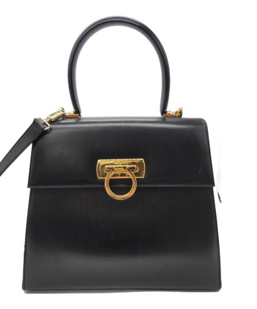 Salvatore Ferragamo（サルヴァトーレ フェラガモ）Salvatore Ferragamo (サルヴァトーレ フェラガモ) 2WAYバッグ ブラックの古着・服飾アイテム