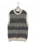 BATONER（バトナ―）の古着「MIX YARN CREW NECK VEST」｜ホワイト×ブラック