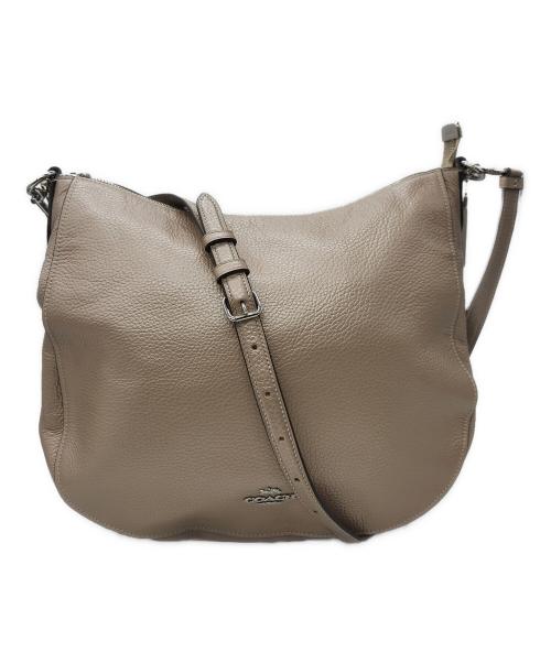 COACH（コーチ）COACH (コーチ) メタリック ペブルド レザー エル 2WAY ホーボー ベージュの古着・服飾アイテム
