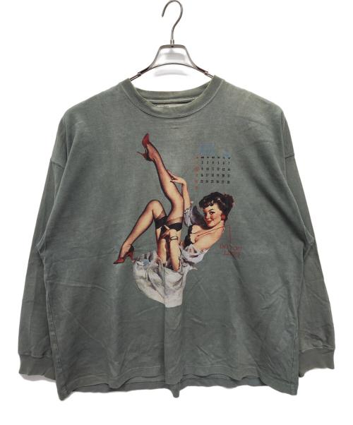 DAIRIKU（ダイリク）DAIRIKU (ダイリク) 長袖カットソー グリーン サイズ:Lの古着・服飾アイテム