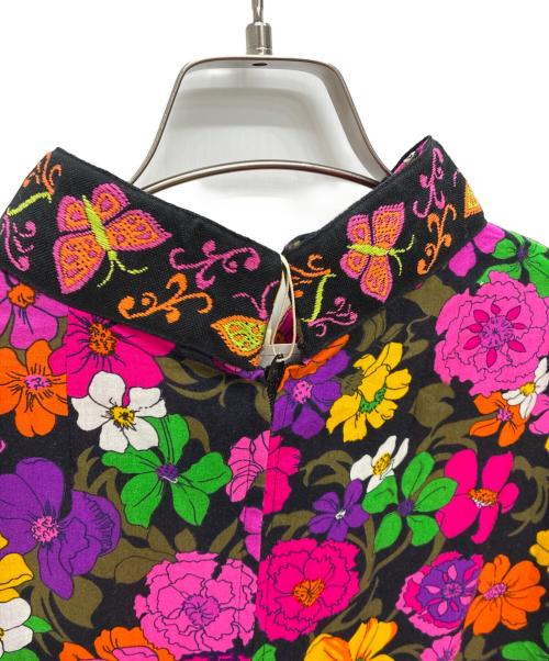 FREAK'S STORE（フリークスストア）FREAK'S STORE (フリークスストア) 長袖ワンピース ブラック×ピンク サイズ:Fの古着・服飾アイテム