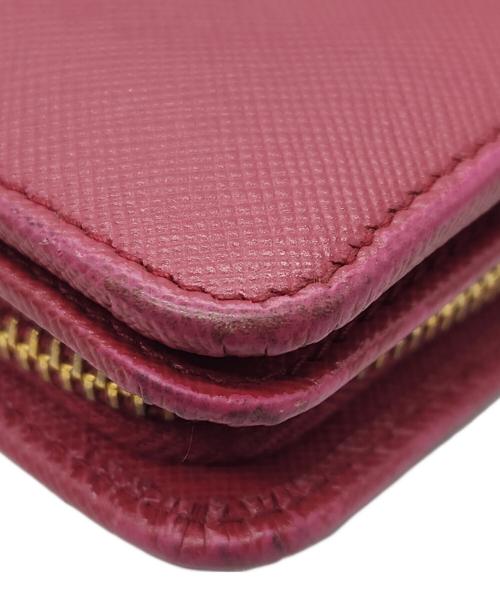 PRADA（プラダ）PRADA (プラダ) コンパクトウォレット ピンクの古着・服飾アイテム