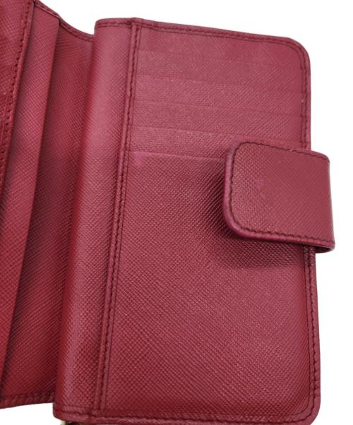 PRADA（プラダ）PRADA (プラダ) コンパクトウォレット ピンクの古着・服飾アイテム