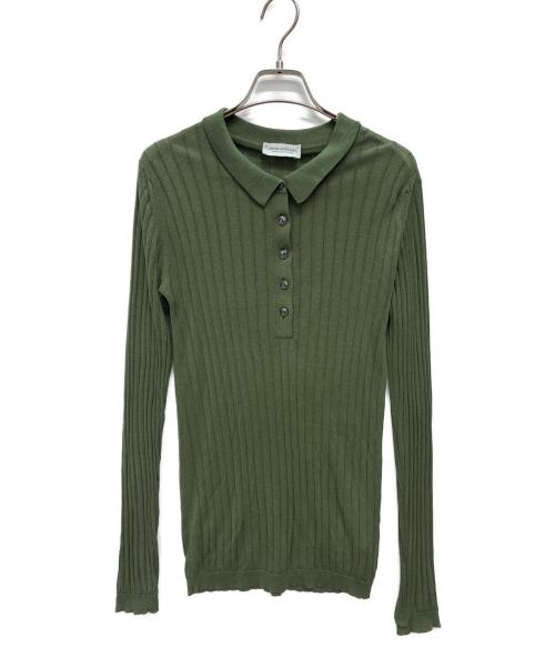 JOHN SMEDLEY（ジョンスメドレー）JOHN SMEDLEY (ジョンスメドレー) リブニットポロ グリーン サイズ:Sの古着・服飾アイテム