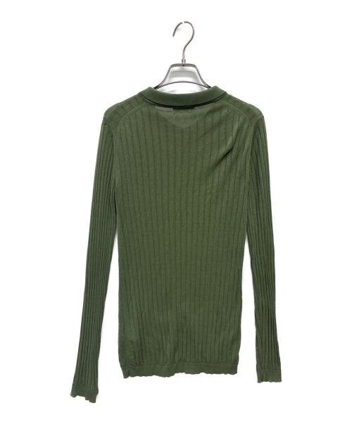 JOHN SMEDLEY（ジョンスメドレー）JOHN SMEDLEY (ジョンスメドレー) リブニットポロ グリーン サイズ:Sの古着・服飾アイテム
