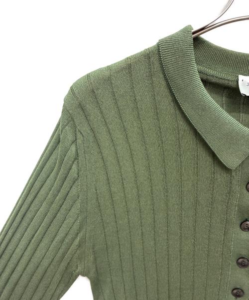 JOHN SMEDLEY（ジョンスメドレー）JOHN SMEDLEY (ジョンスメドレー) リブニットポロ グリーン サイズ:Sの古着・服飾アイテム