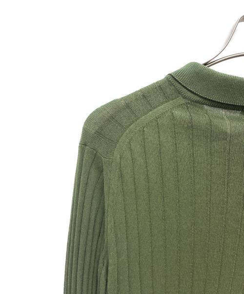 JOHN SMEDLEY（ジョンスメドレー）JOHN SMEDLEY (ジョンスメドレー) リブニットポロ グリーン サイズ:Sの古着・服飾アイテム