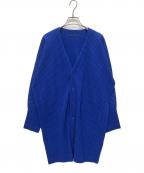 HOMME PLISSE ISSEY MIYAKEオム プリッセ イッセイ ミヤケ）の古着「プリーツ ロングカーディガン」｜ブルー