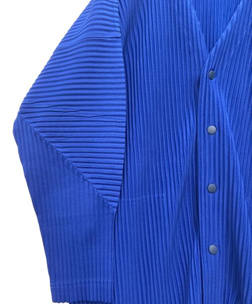 HOMME PLISSE ISSEY MIYAKE（オム プリッセ イッセイ ミヤケ）HOMME PLISSE ISSEY MIYAKE (オム プリッセ イッセイ ミヤケ) プリーツ ロングカーディガン ブルー サイズ:SIZE 2の古着・服飾アイテム