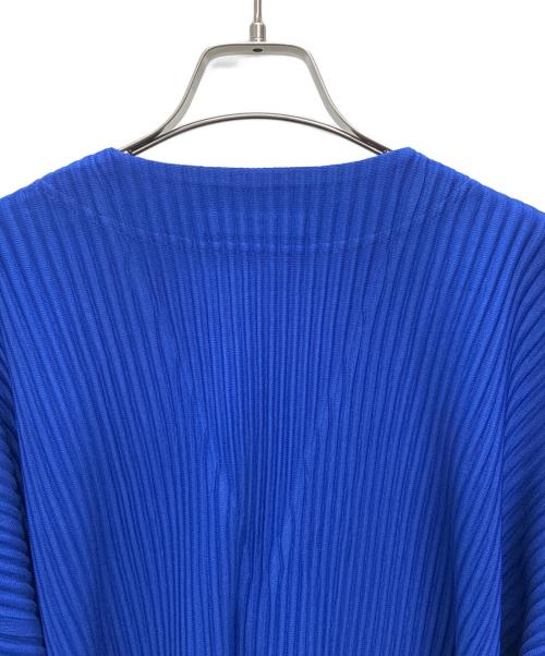 HOMME PLISSE ISSEY MIYAKE（オム プリッセ イッセイ ミヤケ）HOMME PLISSE ISSEY MIYAKE (オム プリッセ イッセイ ミヤケ) プリーツ ロングカーディガン ブルー サイズ:SIZE 2の古着・服飾アイテム