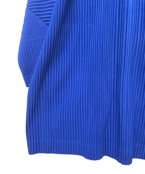 HOMME PLISSE ISSEY MIYAKE（オム プリッセ イッセイ ミヤケ）HOMME PLISSE ISSEY MIYAKE (オム プリッセ イッセイ ミヤケ) プリーツ ロングカーディガン ブルー サイズ:SIZE 2の古着・服飾アイテム
