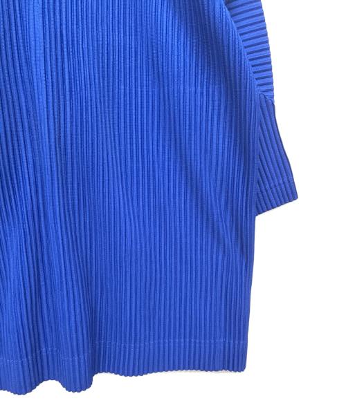 HOMME PLISSE ISSEY MIYAKE（オム プリッセ イッセイ ミヤケ）HOMME PLISSE ISSEY MIYAKE (オム プリッセ イッセイ ミヤケ) プリーツ ロングカーディガン ブルー サイズ:SIZE 2の古着・服飾アイテム