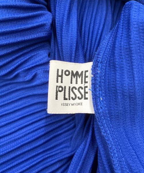HOMME PLISSE ISSEY MIYAKE（オム プリッセ イッセイ ミヤケ）HOMME PLISSE ISSEY MIYAKE (オム プリッセ イッセイ ミヤケ) プリーツ ロングカーディガン ブルー サイズ:SIZE 2の古着・服飾アイテム